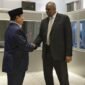 Menteri Pertahanan Prabowo Subianto bersama Menhan AS Llyod J Austin III. (Dok. Tim Media Prabowo Subianto)