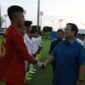 Menteri Pertahanan (Menhan) RI, Prabowo Subianto menengok para pemain U-17 Persib di Aspire Academy Qatar. (Dok. Tim Media Prabowo Subianto) 
