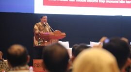 Ketua Umum Partai Gerindra Prabowo Subianto dalam acara strategi transformasi bangsa menuju Indonesia emas 2045. (Dok. Tim Media Prabowo Subianto)

