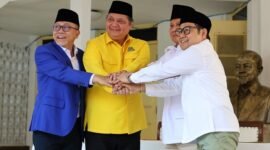 Ketua Umum Partai Gerindra Prabowo Subianto bersama Ketuam Umum Partai Golkar Airlangga Hartarto, Ketua Umum ZUlkifli Hasan dan Ketua Umum PKB Muhaimin Iskandar. (Dok. Tim Media Prabowo Subainto)

