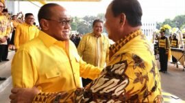 Menteri Pertahanan RI, Ketua Umum Partai Gerindra, dan Calon Presiden 2024 Prabowo Subianto di DPP Partai Golkar, Jakarta.(Facbook.com/@Prabowo Subianto )
