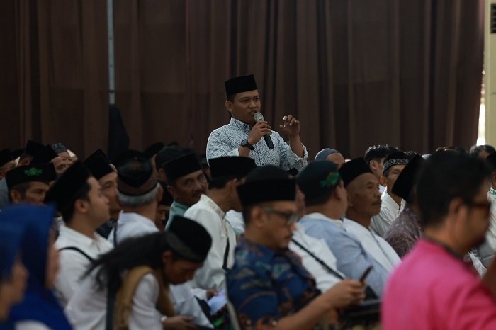 Menteri Pertahanan, Prabowo Subianto Menghadiri forum silaturahmi 'Sarapan Bareng 1000 Guru Ngaji Se-DIY' di Prima SR Hotel and Convention, Kabupaten Sleman. (Dok. Tim Media Prabowo Subianto)
