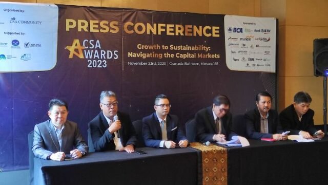 Konferensi Pers CSA Awards 2023, yang digelar di Menara 16, Jakarta, Kamis (23/11/2023) (HELLO.ID / Idris Daulat)