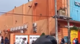 Kebakaran tempat karaoke New Orange di Kota Tegal, Jawa Tengah. (Instagram.com/@tegalterkiniid)
