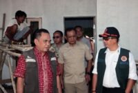 BNPB meninjau proses pembangunan Rumah Tahan Gempabumi (Rhodas) di Desa Pamoyanan, Kecamatan Bogor Selatan, Kota Bogor. (Dok. BNPB)