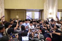 Presiden terpilih 2024-2029 Prabowo Subianto menghadiri acara silaturahmi dan buka puasa bersama Partai Demokrat di Hotel St Regis. (Facebook.com/@DPP Partai Demokrat)