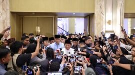 Presiden terpilih 2024-2029 Prabowo Subianto menghadiri acara silaturahmi dan buka puasa bersama Partai Demokrat di Hotel St Regis. (Facebook.com/@DPP Partai Demokrat)