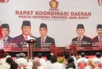 Sekjen Gerindra Ahmad Muzani hadir dalam Rapat Koordinasi pengurus Partai Gerindra se-Jawa Barat. (Dok. Partai Gerindra)