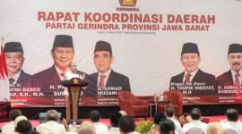 Sekjen Gerindra Ahmad Muzani hadir dalam Rapat Koordinasi pengurus Partai Gerindra se-Jawa Barat. (Dok. Partai Gerindra)