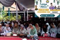 Acara utama diisi tausiyah yang disampaikan Ustadz Ramdan Juniarsyah M.AG ( Daway ) dari Bandung. (Dok.Hallobandung.com ,/ Doddy/ Oki) 