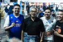 Foto : Walikota Bandung, Muhammad Farhan, menyaksikan langsung laga playoffs IBL 2025 di C-Tra Arena.