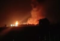 4. Dua karyawan alami luka bakar akibat ledakan hebat di fasilitas PT Pertamina EP Subang. (Dok. Vidio Viral)