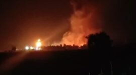 4. Dua karyawan alami luka bakar akibat ledakan hebat di fasilitas PT Pertamina EP Subang. (Dok. Vidio Viral)