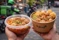 Sikat panasnya, amankan rasanya! 🔥🍜 Buat pejuang Seblak dan Baso Aci di Bandung, beralih ke wadah Trifinity yang tahan panas hingga 120°C. Nggak ada lagi drama wadah meleyot atau bocor di jalan.